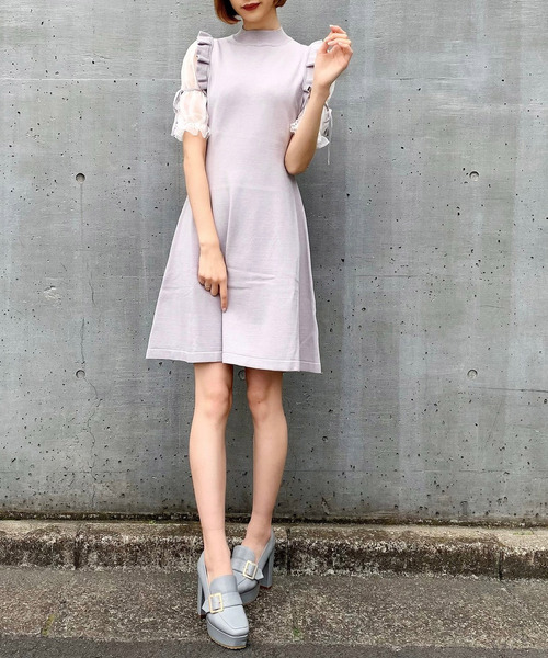 TITTY&CO.（ティティーアンドコー）の「シフォンスリーブニット