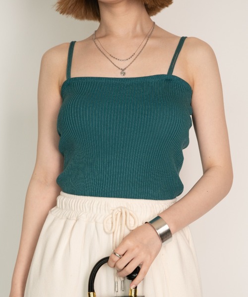 yuue' ( wear )(ユーイ)の「ダブルストラップキャミソール(キャミソール・レディース・ブラック/ブラウン/イエロー/グリーン/ホワイト/ベージュ/グレー・FREE)」の6枚目の写真