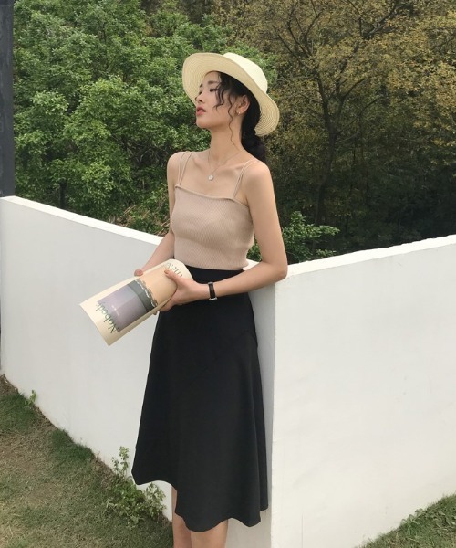 yuue' ( wear )(ユーイ)の「ダブルストラップキャミソール(キャミソール・レディース・ブラック/ブラウン/イエロー/グリーン/ホワイト/ベージュ/グレー・FREE)」の22枚目の写真