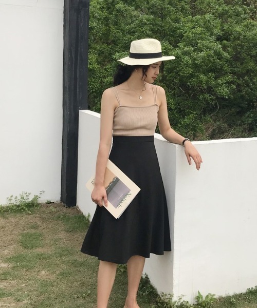 yuue' ( wear )(ユーイ)の「ダブルストラップキャミソール(キャミソール・レディース・ブラック/ブラウン/イエロー/グリーン/ホワイト/ベージュ/グレー・FREE)」の18枚目の写真