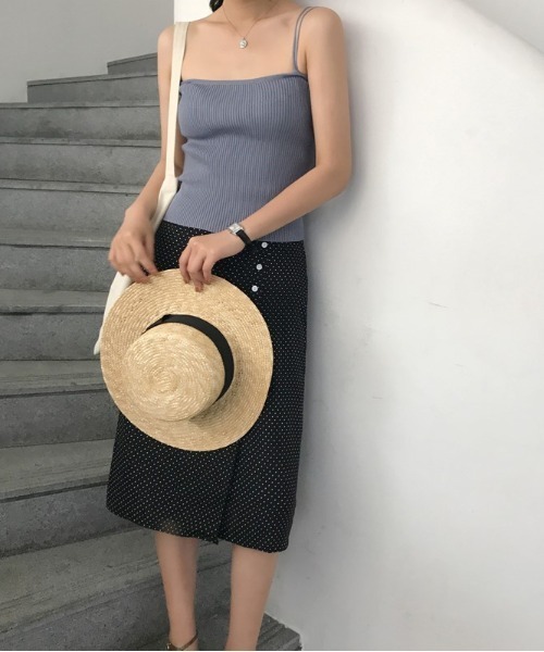 yuue' ( wear )(ユーイ)の「ダブルストラップキャミソール(キャミソール・レディース・ブラック/ブラウン/イエロー/グリーン/ホワイト/ベージュ/グレー・FREE)」の11枚目の写真