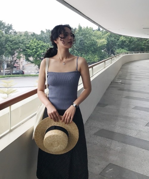 yuue' ( wear )(ユーイ)の「ダブルストラップキャミソール(キャミソール・レディース・ブラック/ブラウン/イエロー/グリーン/ホワイト/ベージュ/グレー・FREE)」の15枚目の写真
