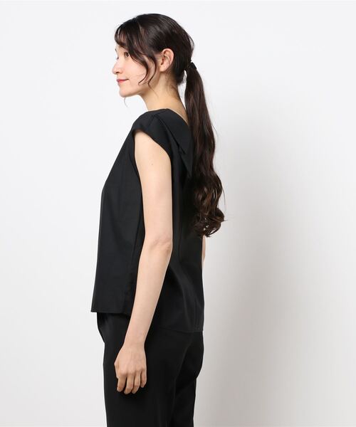 INTERPLANET(インタープラネット)の「TCボイルローンBACKフリルブラウス(シャツ/ブラウス・レディース・ブラック/イエロー/サックスブルー/ライトグレー・FREE)」の5枚目の写真