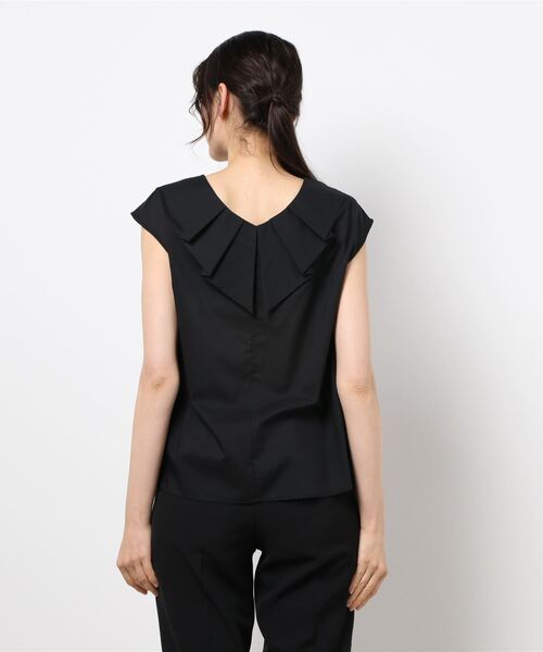 INTERPLANET(インタープラネット)の「TCボイルローンBACKフリルブラウス(シャツ/ブラウス・レディース・ブラック/イエロー/サックスブルー/ライトグレー・FREE)」の6枚目の写真