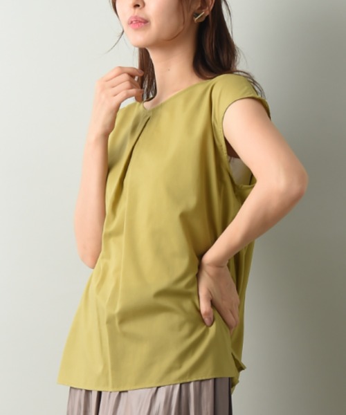 INTERPLANET(インタープラネット)の「TCボイルローンBACKフリルブラウス(シャツ/ブラウス・レディース・ブラック/イエロー/サックスブルー/ライトグレー・FREE)」の8枚目の写真