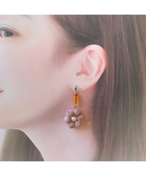 tone(トーン)の「【-lensa-】ポン・デ・リングなピアス 桜ver.(MA)(ピアス(両耳用)・レディース・ピンク・FREE)」の3枚目の写真