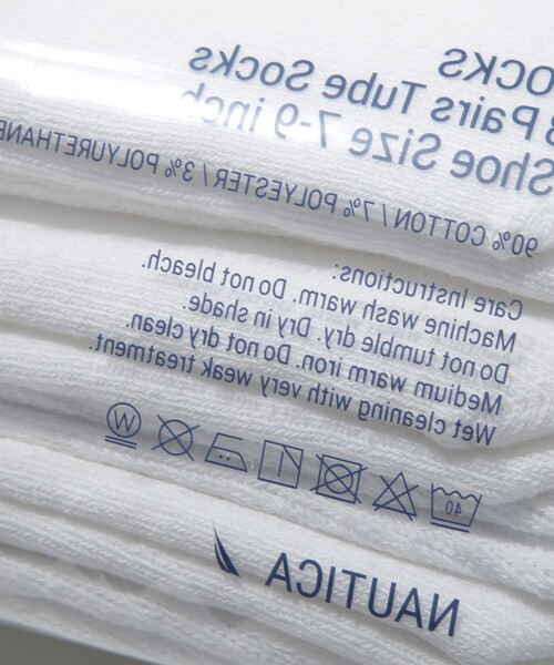 NAUTICA(ノーティカ)の「NAUTICA/ノーティカ 3-Pack Socks/3パックソックス(ソックス/靴下・メンズ・ホワイト・フリ-)」の10枚目の写真