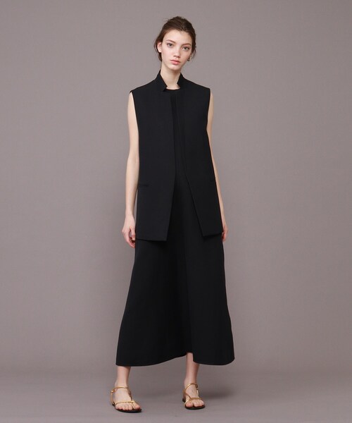 美品 DRESSTERIOR ドレステリア リネンフレアワンピース 36 黒 ドレステリア（DRESSTERIOR）/リネンフレアワンピースの通販はau