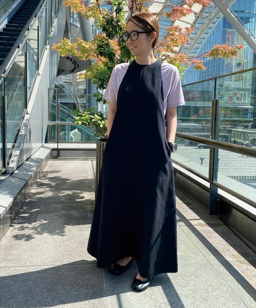 美品 DRESSTERIOR ドレステリア リネンフレアワンピース 36 黒