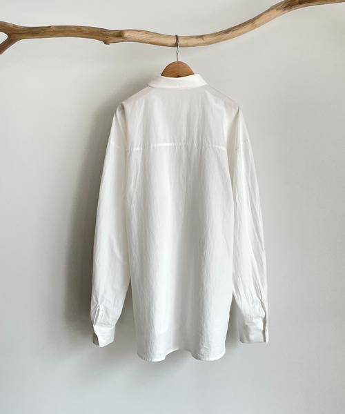 CANAL JEAN（キャナルジーン）の「via j(ヴィアジェイ) コットンオーバーシャツ（シャツ/ブラウス・レディース・ホワイト・ONE SIZE）」の6枚目の写真