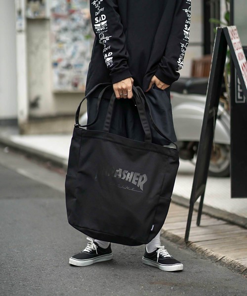 セール】TOTE SHOULDER L BAG/THRASHER スラッシャートートバッグ