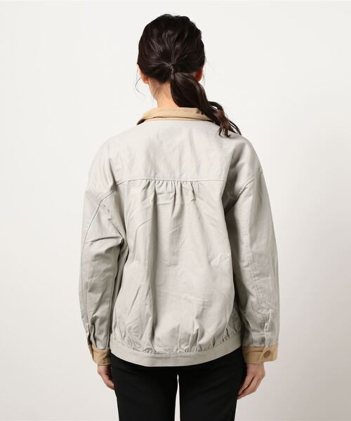 ehka sopo（エヘカソポ）の「配色ワークジャケット（その他アウター・レディース・カーキ/キナリ/グレー・ﾌﾘ-）」の6枚目の写真