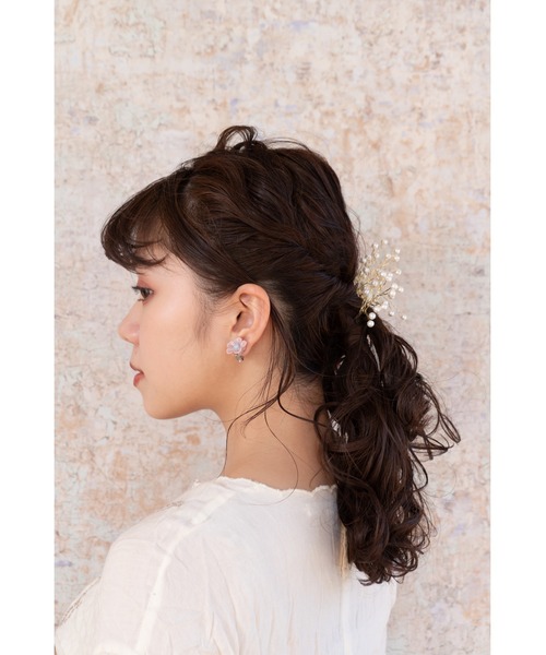 CHACO （FLOWER ACCESSORY）（チャコ）の「CHACO/ ピンクcherryのイヤリング（イヤリング・レディース・ベビーピンク・FREE）」の7枚目の写真