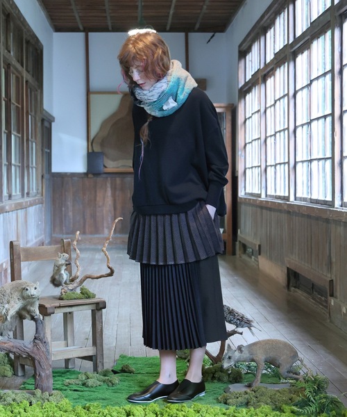 bedsidedrama（ベットサイドドラマ）の「2021秋冬 Winter Sky Snood（ネックウォーマー/スヌード・レディース・オレンジ系その他/グリーン系その他・1）」の6枚目の写真