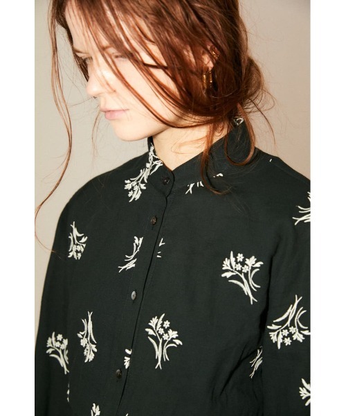 【M_】【セットアップ対応】STAND COLLAR シャツ M_ | 2WAYスタンド衿シャツ オーガニックコットン使用 (シャツ