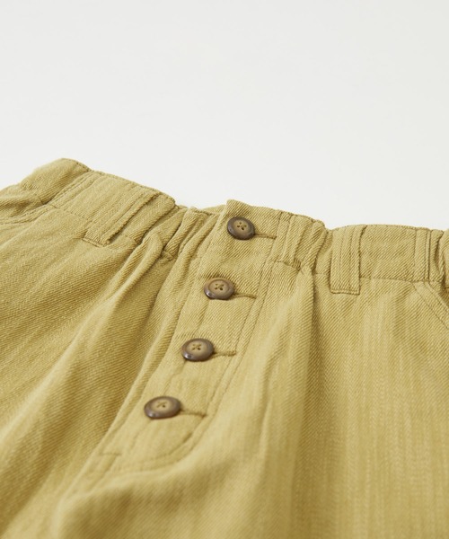 CUBE SUGAR(キューブシュガー)の「スラブツイル ボタンフロント カーゴパンツ(カーゴパンツ・レディース・チャコールグレー/パープル/イエロー・S/M)」の7枚目の写真