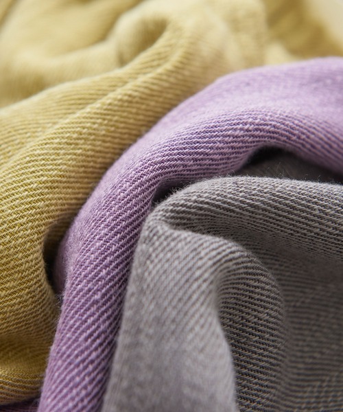 CUBE SUGAR(キューブシュガー)の「スラブツイル ボタンフロント カーゴパンツ(カーゴパンツ・レディース・チャコールグレー/パープル/イエロー・S/M)」の14枚目の写真