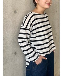 BEARDSLEY | リネンボーダーカットソー(Tシャツ/カットソー)