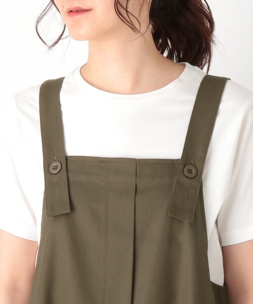 Cutie Blonde（キューティーブロンド）の「◆【S-L】ワークジャンパースカート（スカート・レディース・ブラック/ベージュ/カーキ・03/01/02）」の5枚目の写真