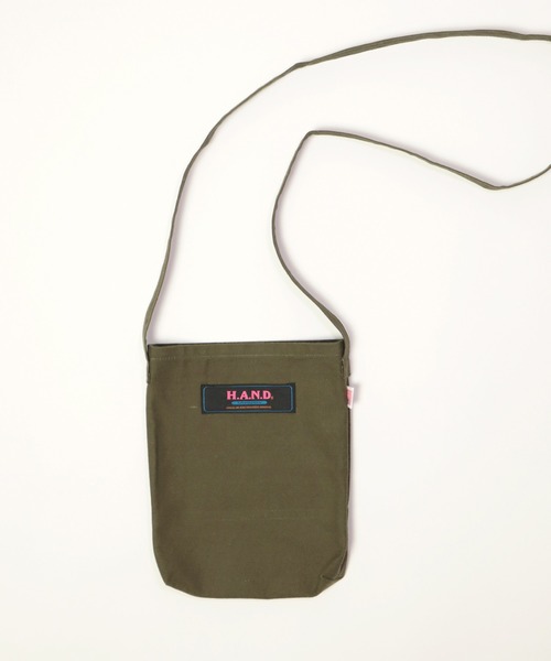 H.A.N.D.（エイチエーエヌディー）の「[H.A.N.D. / エイチエーエヌディー]　US TENT-CLOTH POUCH（ショルダーバッグ・メンズ・オリーブ・FREE）」の2枚目の写真