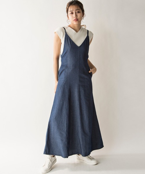 MILLION CARATS（ミリオンカラッツ）の「【STYLE4】2WAYデニムキャミワンピース（ワンピース・レディース・ブルー/インディゴブルー・FREE）」の3枚目の写真