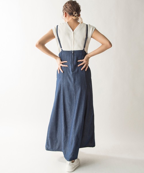 MILLION CARATS（ミリオンカラッツ）の「【STYLE4】2WAYデニムキャミワンピース（ワンピース・レディース・ブルー/インディゴブルー・FREE）」の5枚目の写真