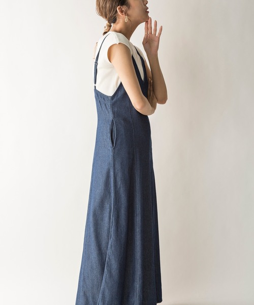 MILLION CARATS（ミリオンカラッツ）の「【STYLE4】2WAYデニムキャミワンピース（ワンピース・レディース・ブルー/インディゴブルー・FREE）」の12枚目の写真