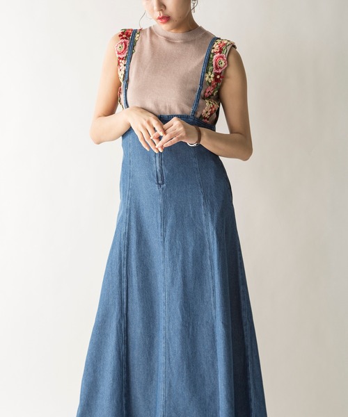 MILLION CARATS（ミリオンカラッツ）の「【STYLE4】2WAYデニムキャミワンピース（ワンピース・レディース・ブルー/インディゴブルー・FREE）」の14枚目の写真