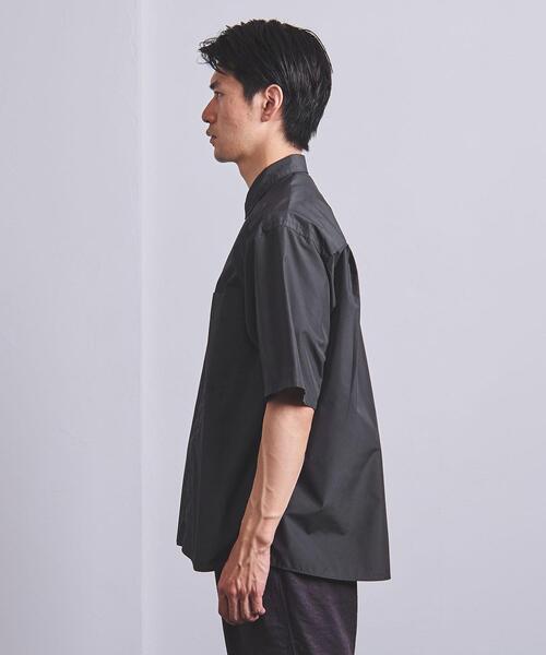 UNITED ARROWS（ユナイテッドアローズ）の「＜UNITED ARROWS＞ コットン/ポリエステル ポプリン フロントフライ ショートスリーブ（シャツ/ブラウス・メンズ・オフホワイト/ダークグレー・SMALL/MEDIUM/LARGE/X-LARGE）」の4枚目の写真