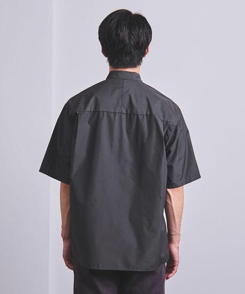 UNITED ARROWS（ユナイテッドアローズ）の「＜UNITED ARROWS＞ コットン/ポリエステル ポプリン フロントフライ ショートスリーブ（シャツ/ブラウス・メンズ・オフホワイト/ダークグレー・SMALL/MEDIUM/LARGE/X-LARGE）」の5枚目の写真