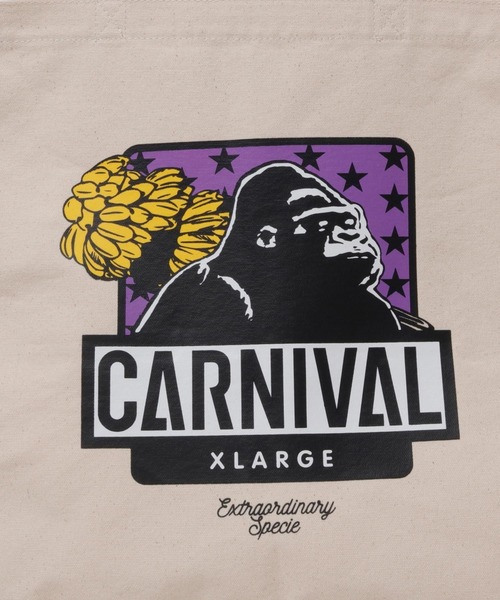 XLARGE(エクストララージ)の「XLARGE×CARNIVAL BKK EX SPECIE TOTE BAG(トートバッグ・メンズ・オフホワイト・ONE SIZE)」の3枚目の写真
