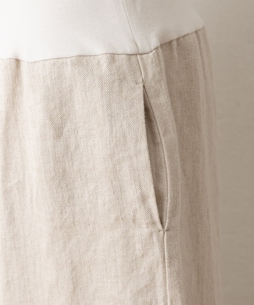 BEARDSLEY（ビアズリー）の「リネンツイルパンツ（その他パンツ・レディース・ベージュ/ネイビー・FREE）」の10枚目の写真