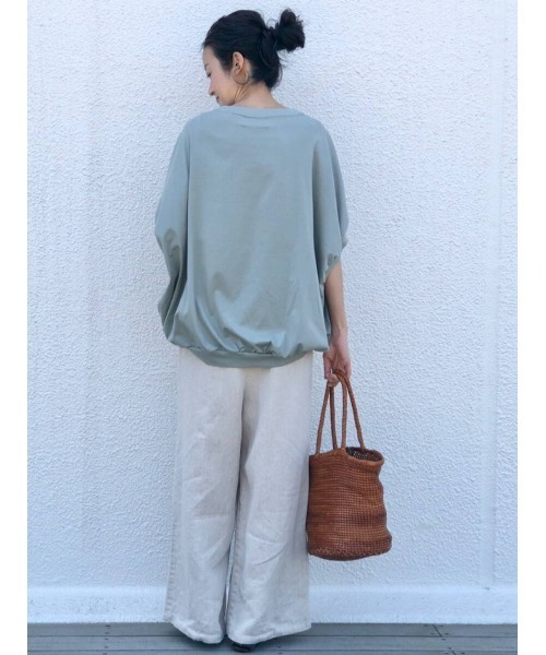 BEARDSLEY（ビアズリー）の「リネンツイルパンツ（その他パンツ・レディース・ベージュ/ネイビー・FREE）」の4枚目の写真