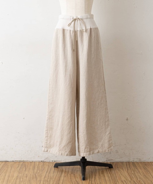 BEARDSLEY（ビアズリー）の「リネンツイルパンツ（その他パンツ・レディース・ベージュ/ネイビー・FREE）」の14枚目の写真