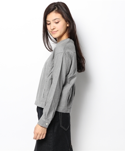 Kastane(カスタネ)の「【Kastane】無地シャツプルオーバー(シャツ/ブラウス・レディース・グレー/ホワイト・FREE)」の4枚目の写真