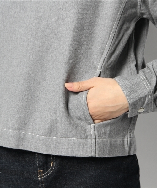 Kastane(カスタネ)の「【Kastane】無地シャツプルオーバー(シャツ/ブラウス・レディース・グレー/ホワイト・FREE)」の9枚目の写真