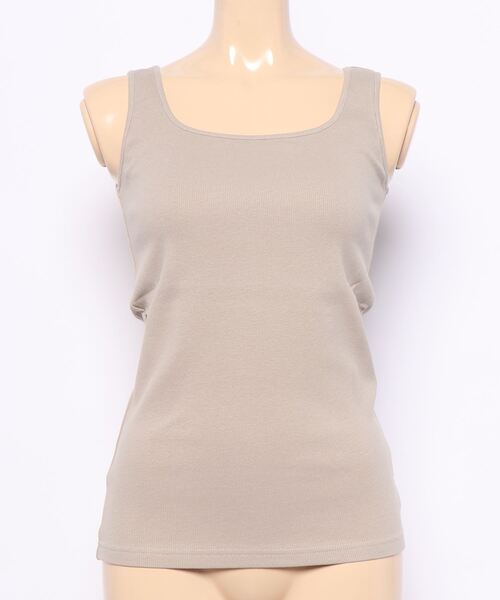 Lull(ルル)の「【Lull / ルル】2wayリブタンクトップ(タンクトップ・レディース・ベージュ/ブラック/ホワイト・ONESIZE)」の8枚目の写真