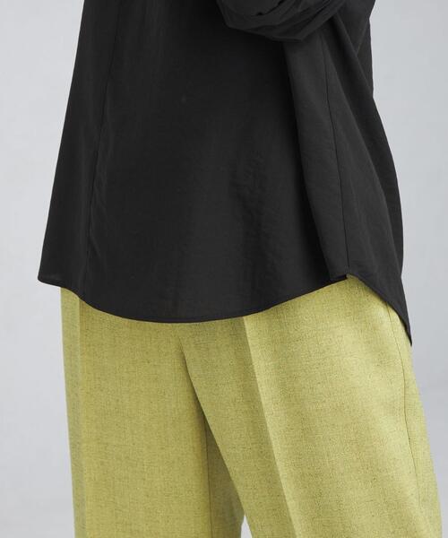 green label relaxing（グリーンレーベルリラクシング）の「FFC プリーツ スリーブ Vネック ブラウス（シャツ/ブラウス・レディース・ホワイト/ライム/ブラック・FREE）」の19枚目の写真