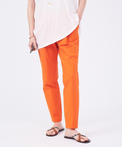 qualite(カリテ)の「【セットアップ対応】コットンリネン2WAYストレッチタックパンツ(その他パンツ・レディース・オレンジ/ベージュ/ブラック/ブルー・38/36/40/34)」の4枚目の写真