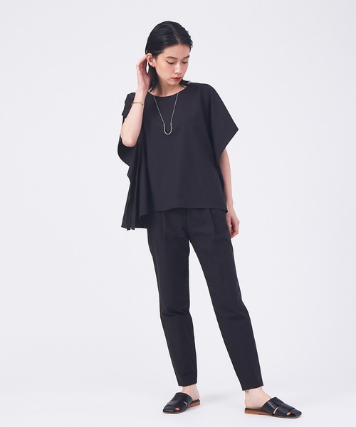 qualite(カリテ)の「【セットアップ対応】コットンリネン2WAYストレッチタックパンツ(その他パンツ・レディース・オレンジ/ベージュ/ブラック/ブルー・38/36/40/34)」の9枚目の写真