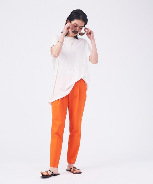 qualite(カリテ)の「【セットアップ対応】コットンリネン2WAYストレッチタックパンツ(その他パンツ・レディース・オレンジ/ベージュ/ブラック/ブルー・38/36/40/34)」の13枚目の写真