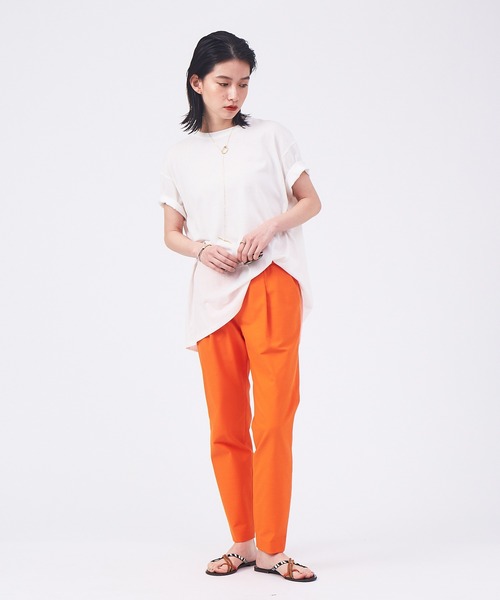 qualite(カリテ)の「【セットアップ対応】コットンリネン2WAYストレッチタックパンツ(その他パンツ・レディース・オレンジ/ベージュ/ブラック/ブルー・38/36/40/34)」の14枚目の写真