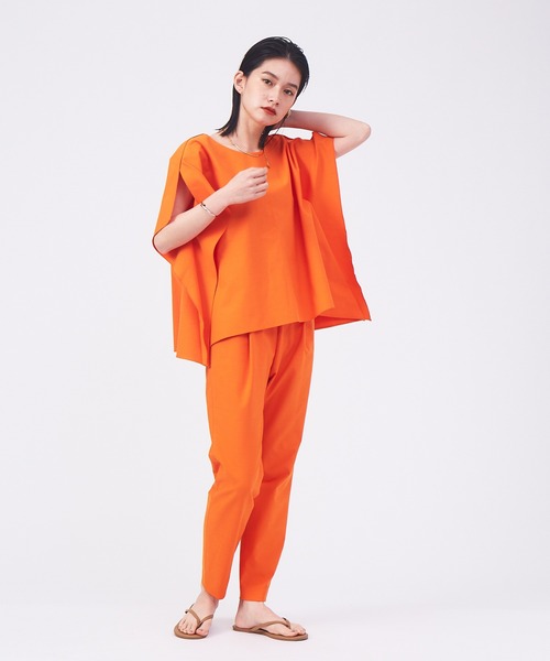 qualite(カリテ)の「【セットアップ対応】コットンリネン2WAYストレッチタックパンツ(その他パンツ・レディース・オレンジ/ベージュ/ブラック/ブルー・38/36/40/34)」の15枚目の写真