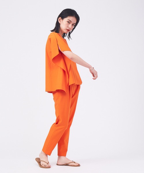 qualite(カリテ)の「【セットアップ対応】コットンリネン2WAYストレッチタックパンツ(その他パンツ・レディース・オレンジ/ベージュ/ブラック/ブルー・38/36/40/34)」の16枚目の写真