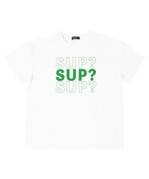 GLAZOS | 天竺・ドロップショルダー３段ロゴ半袖Tシャツ(Tシャツ/カットソー)