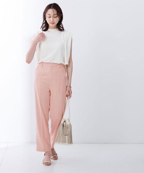 UR'S(ユアーズ)の「麻混カラーセミワイドパンツ(その他パンツ・レディース・イエロー/ピンク/グリーン・S/M/L)」の7枚目の写真