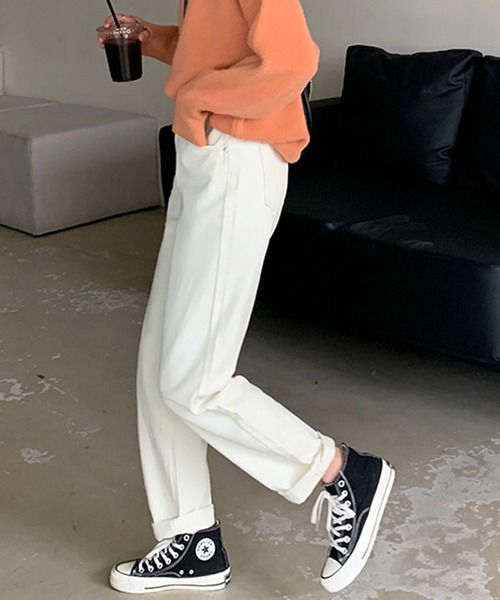 MAISON BREEZE（メゾンブリーズ）の「【MAISON BREEZE】リラックステーパードかつらぎパンツ（チノパンツ・レディース・ホワイト・LARGE/MEDIUM/SMALL）」の7枚目の写真