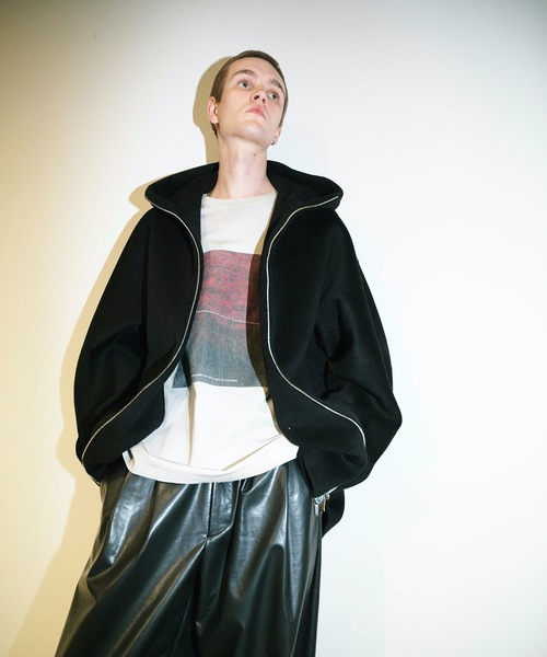 ATTACHMENT（アタッチメント）の「W/Ca DOUBLE FACE BEAVER CLOTH HOODED PARKA COAT（ダッフルコート・メンズ・ブラック/ダークベージュ・1/2/3）」の8枚目の写真