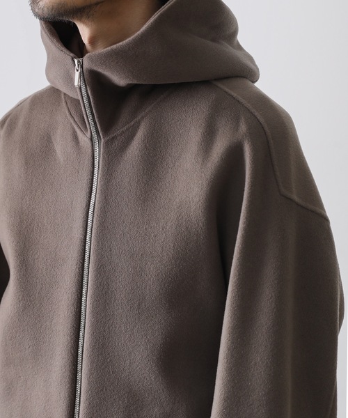 ATTACHMENT（アタッチメント）の「W/Ca DOUBLE FACE BEAVER CLOTH HOODED PARKA COAT（ダッフルコート・メンズ・ブラック/ダークベージュ・1/2/3）」の17枚目の写真