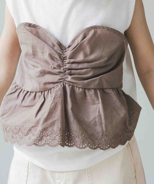 pairmanon（ペアマノン）の「キャミドッキングレースブラウス 無地 ガールズ（シャツ/ブラウス・キッズ・ブラック/モカ/ラベンダー・100/110/120/90/140/150/130）」の12枚目の写真